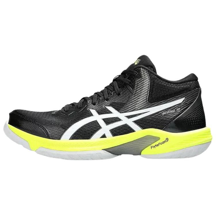 ASICS Beyond FF Versatile Comfortable Cushion Breathable Support High-Top Badminton Shoes Men's Black Yellow