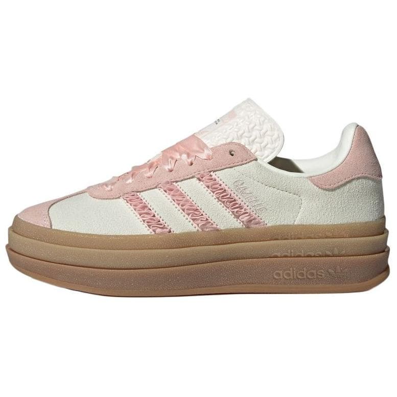 Adidas Originals GAZELLE BOLD Anti-Slip Wear-Resistant Low-Top Skateboard Shoes Women's Ivory White