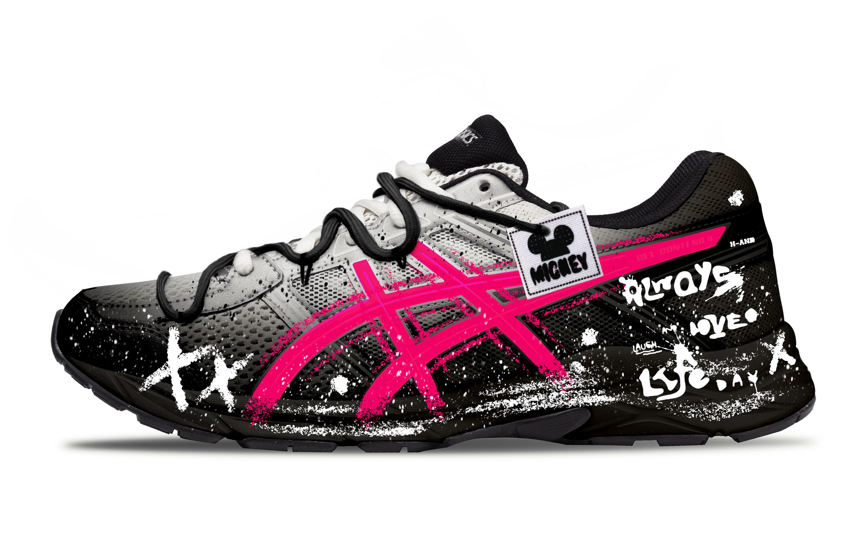 ASICS Gel-Contend 4 'Rose Knight' Neon Street Graffiti Gradient Cool Cushioned Breathable Low-Top Casual Long Distance Short Distance City Commute Running Shoes Men's