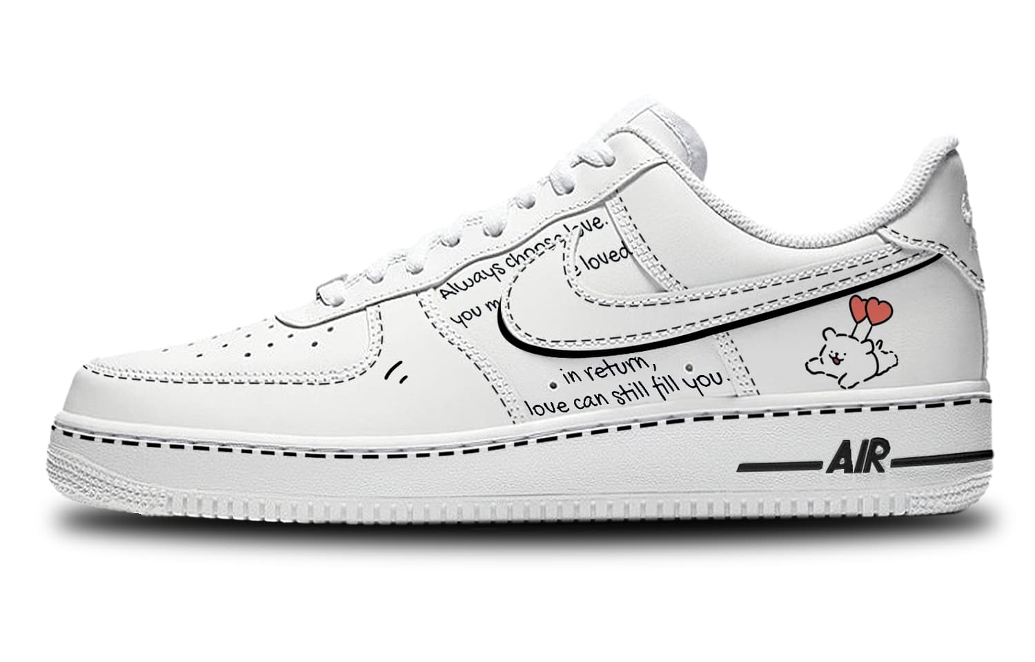 Nike Air Force 1 Skateboard Shoes Women's Low-Top Black