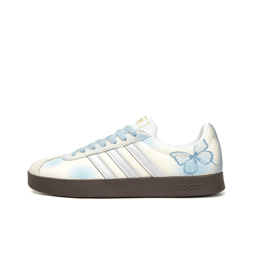 Adidas Neo VL Court 2.0 Misty Mountain Rain Anti-Slip Wear-Resistant Low-Top Skateboard Shoes Unisex White
