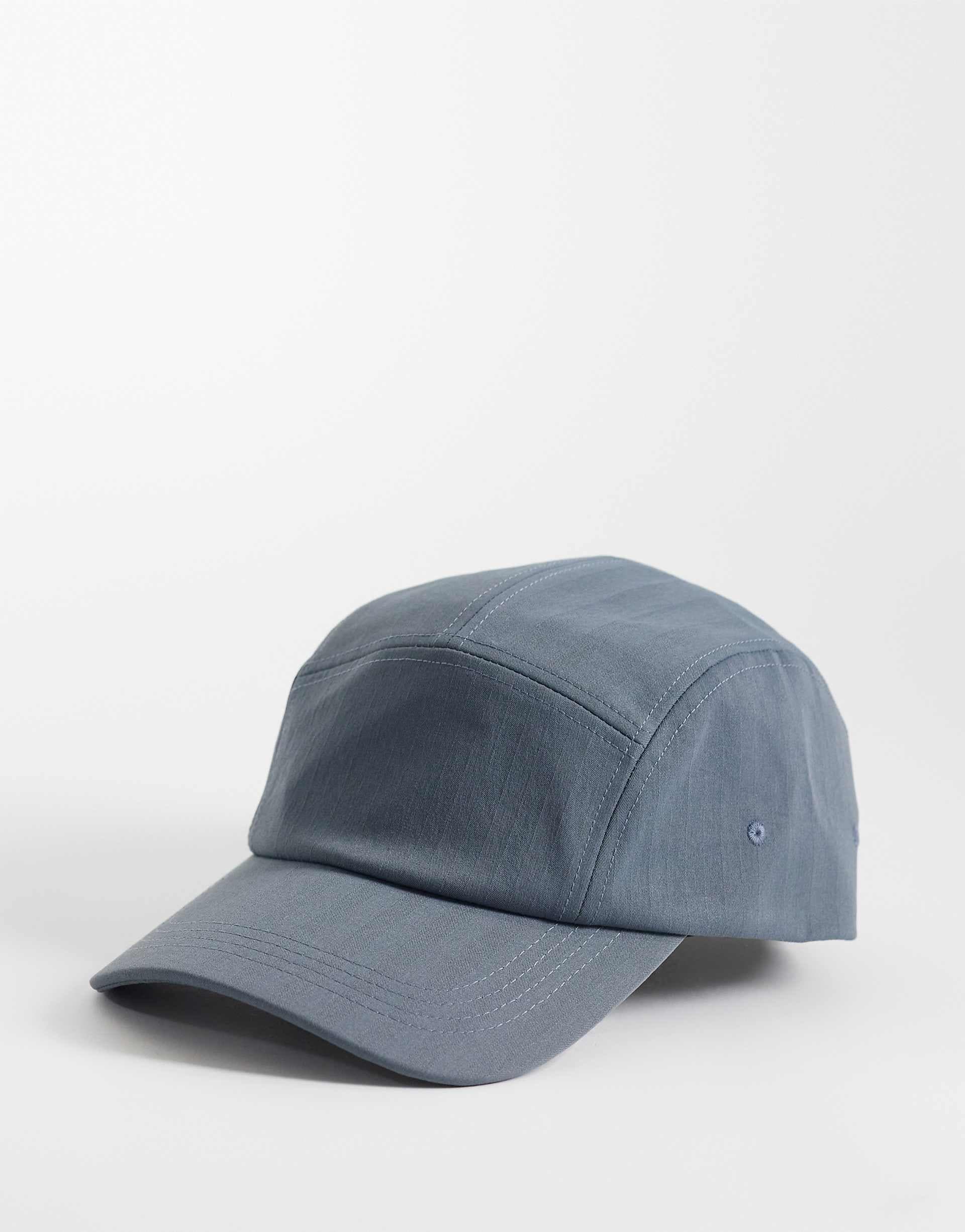 ASOS DESIGN nylon tech cap in blue
