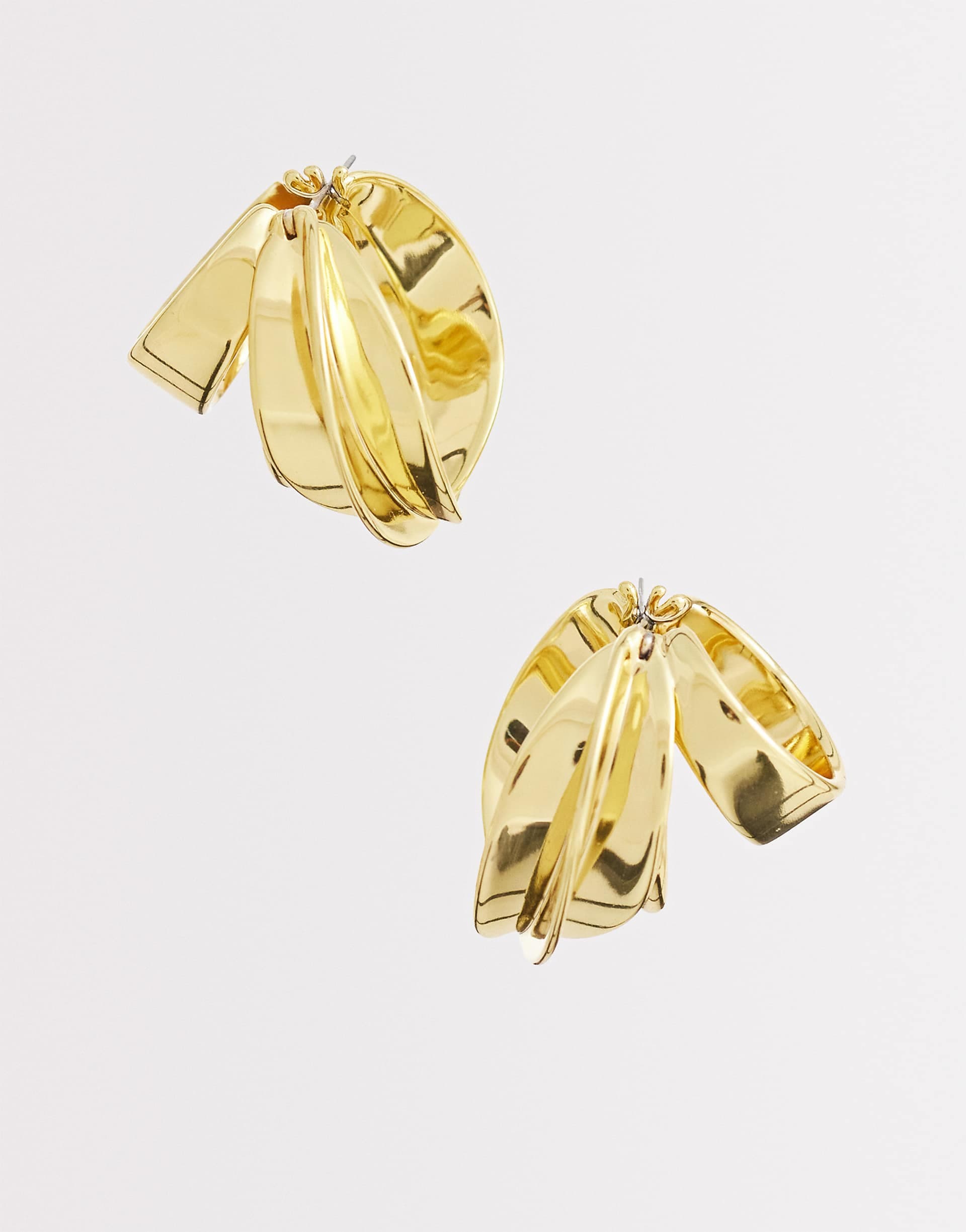 & Other Stories large swirl luxe hoop earrings in gold