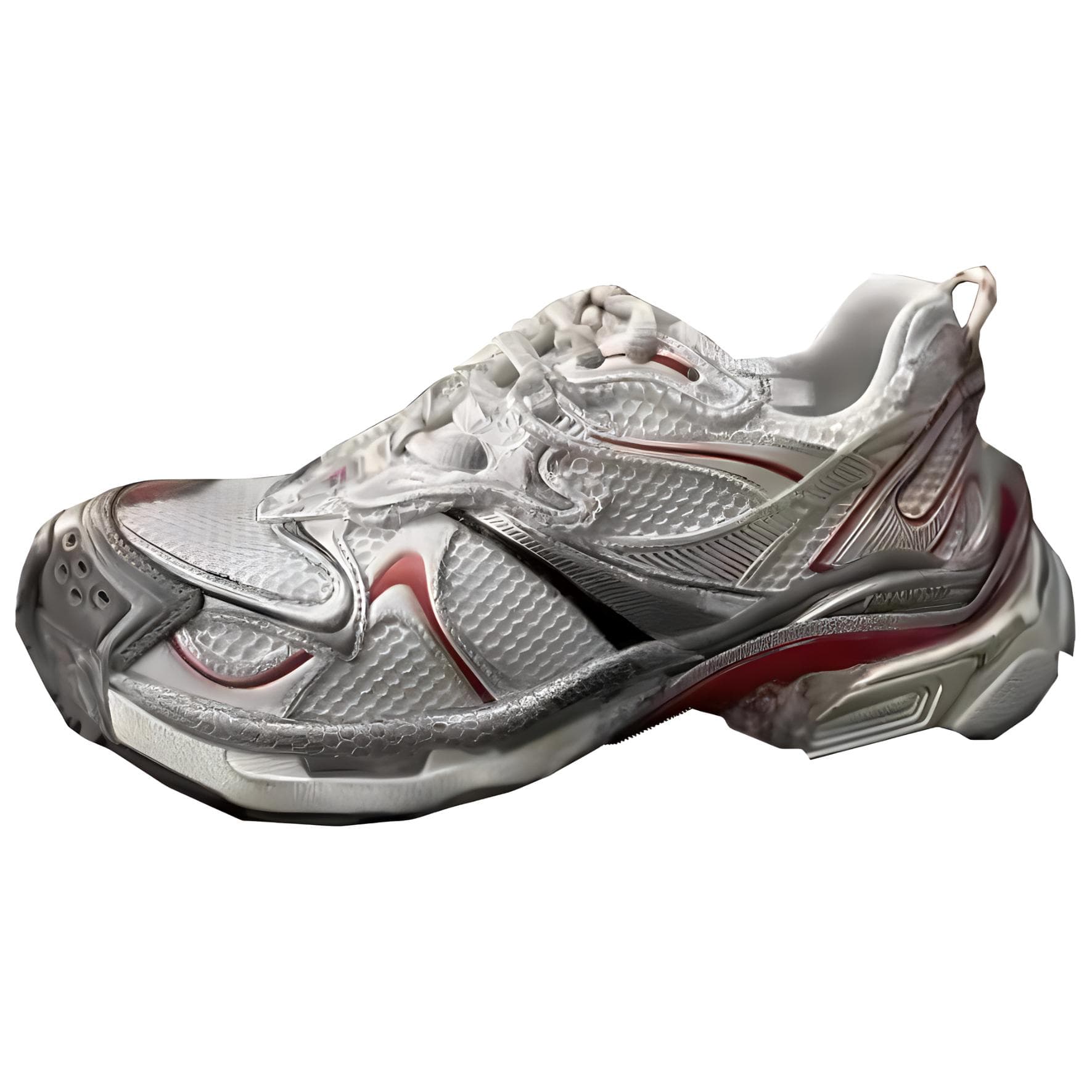 Balenciaga Runner Anti-Slip Wear-Resistant Low-Top Chunky Sneakers Men's Silver