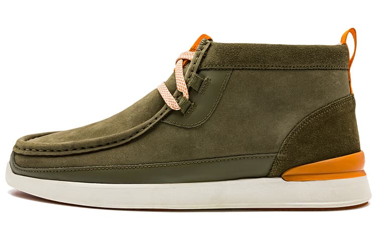 Clarks Men's Casual Shoes Men High-Top Olive Green
