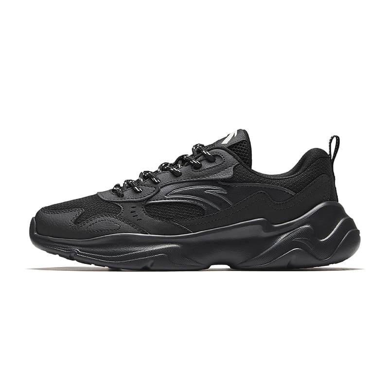 Anta Small Dad Shoes Minimalist Versatile Comfortable Fashion Slip-Resistant Breathable Lightweight Low-Top Lifestyle Casual Shoes Women's Black