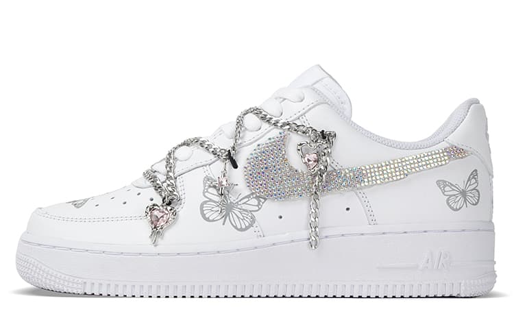 Nike Air Force 1 Low-Top Skateboard Shoes Women's White