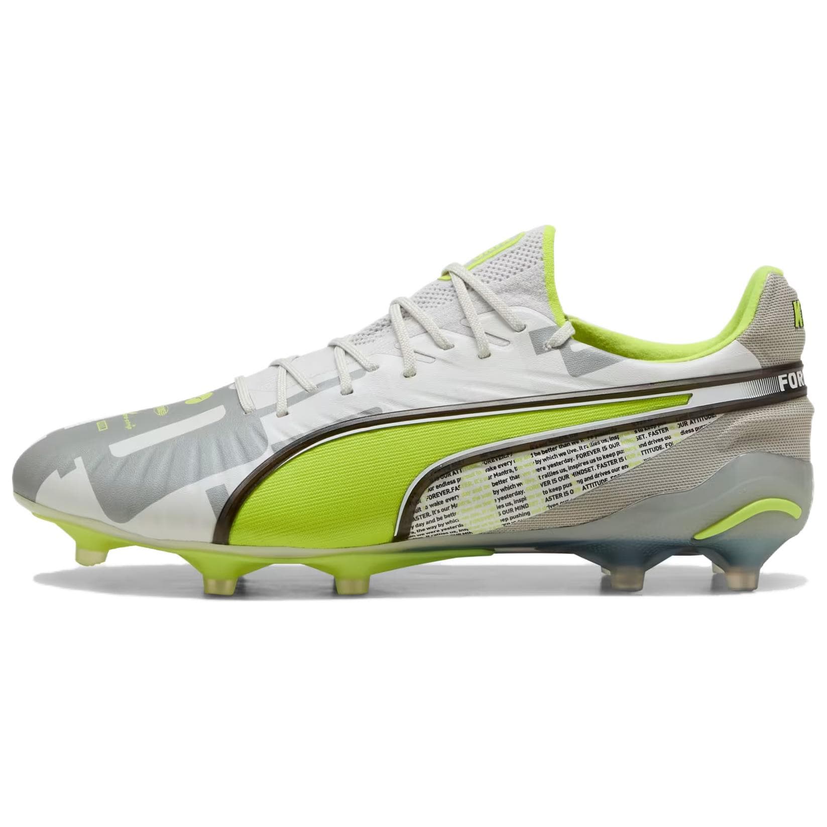PUMA AG Artificial Ground FG Firm Ground Abrasion Resistant Soccer Shoes Men's Gray Green