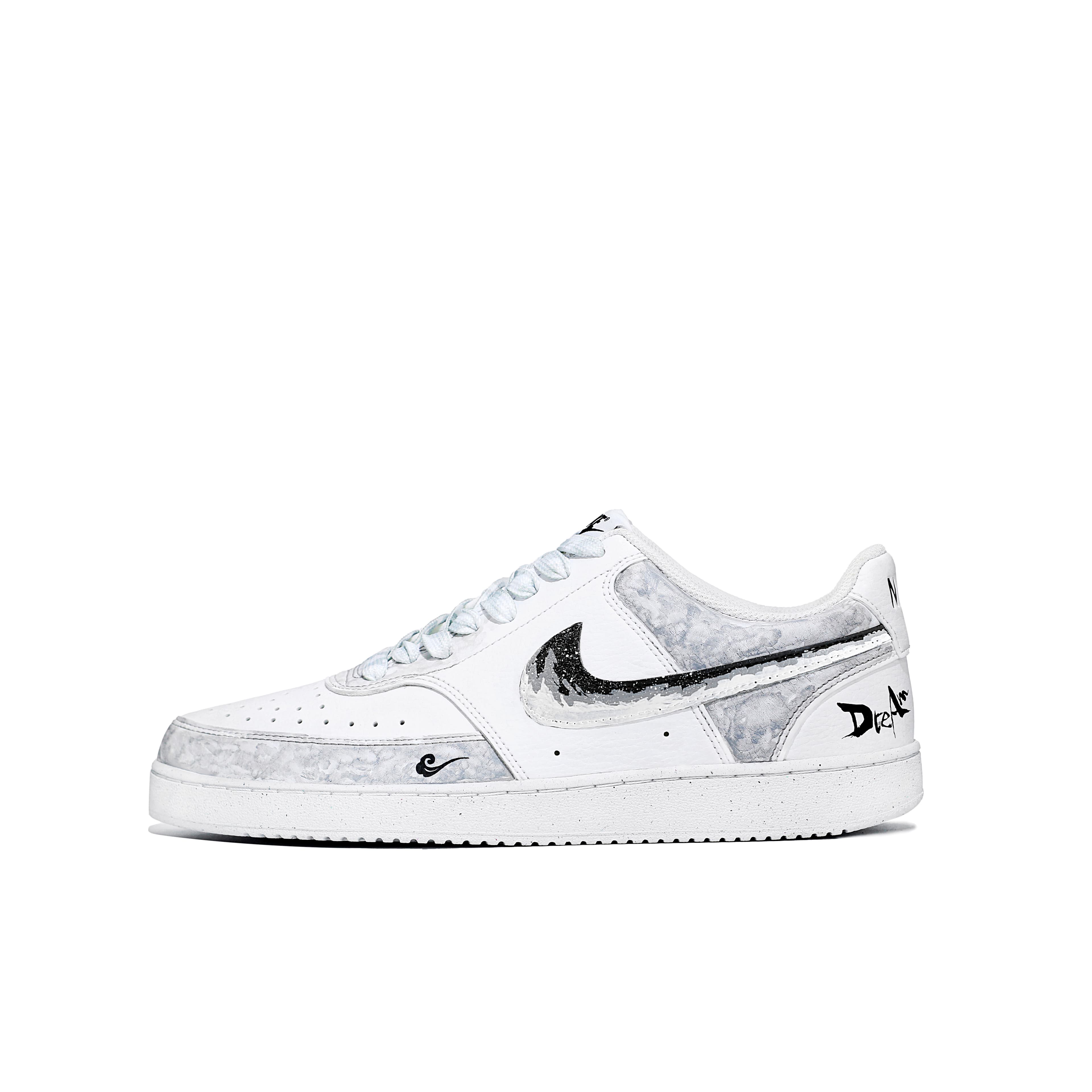 Nike Court Vision 1 Abrasion Resistant Low Top Skateboard Shoes Men's Gray