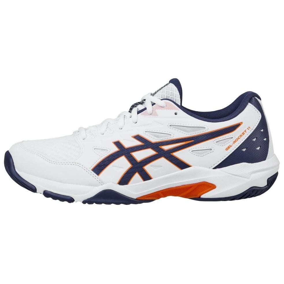ASICS Gel Rocket 11 Abrasion Resistant Low top Training Shoes Men's White 2E Width