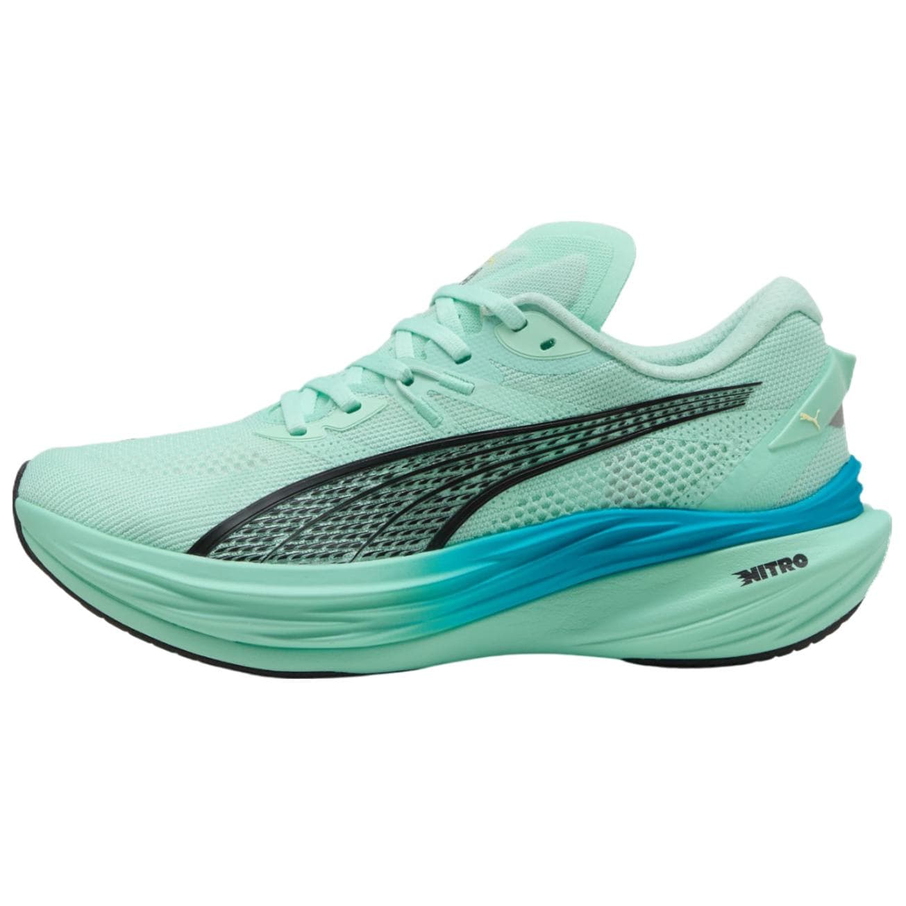 PUMA Deviate NITRO 3 Comfortable Versatile Wear-Resistant Low-Top Running Shoes Unisex Green Blue