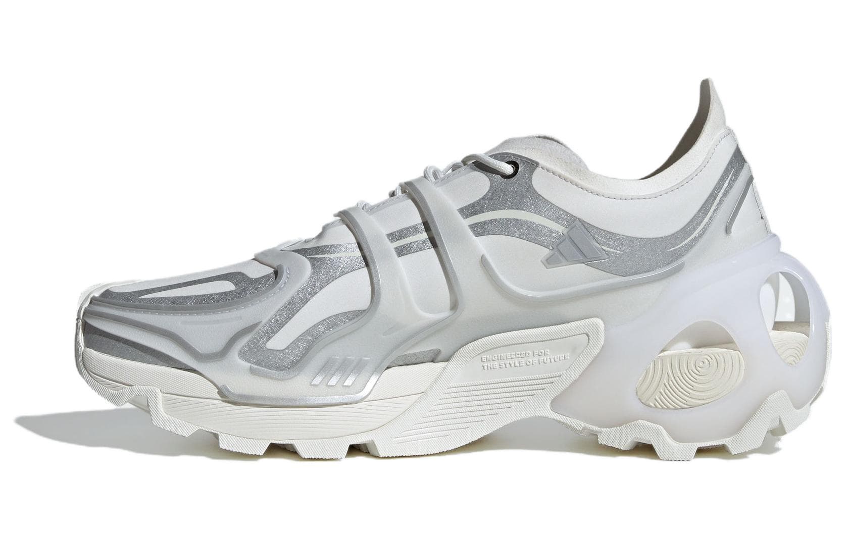 Adidas Wonder Runner Pro Durable Breathable Low-Top Carbon Plate Running Shoes Unisex Silver White
