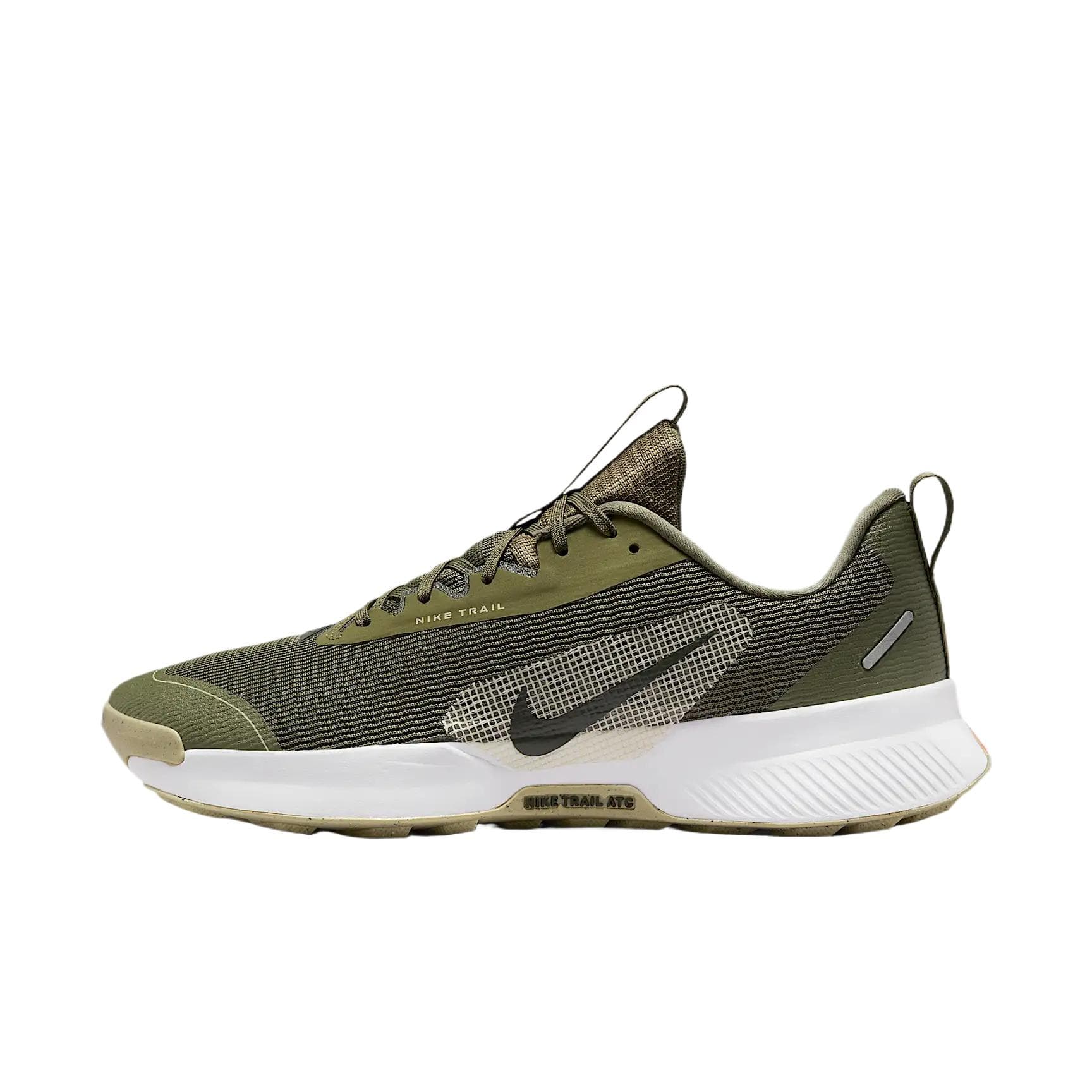 Nike Juniper Trail 3 Retro Fashion Comfort Versatile Low-Top Running Shoes Men's Olive Khaki White