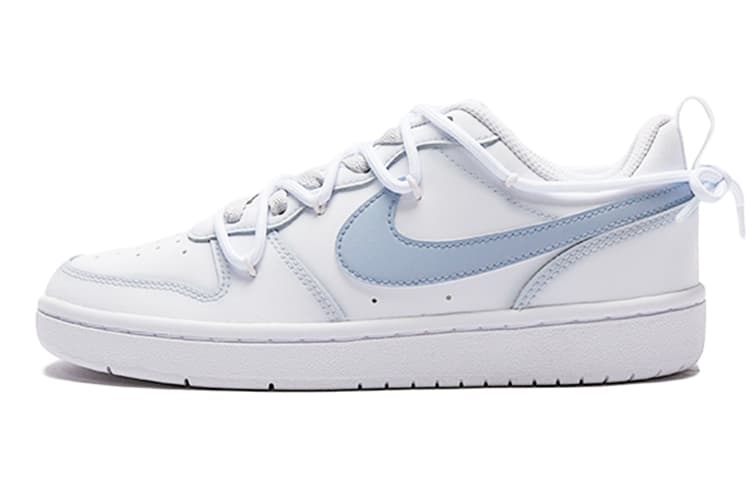 Nike Court Borough Skateboard Shoes Women's Low-Top White Blue