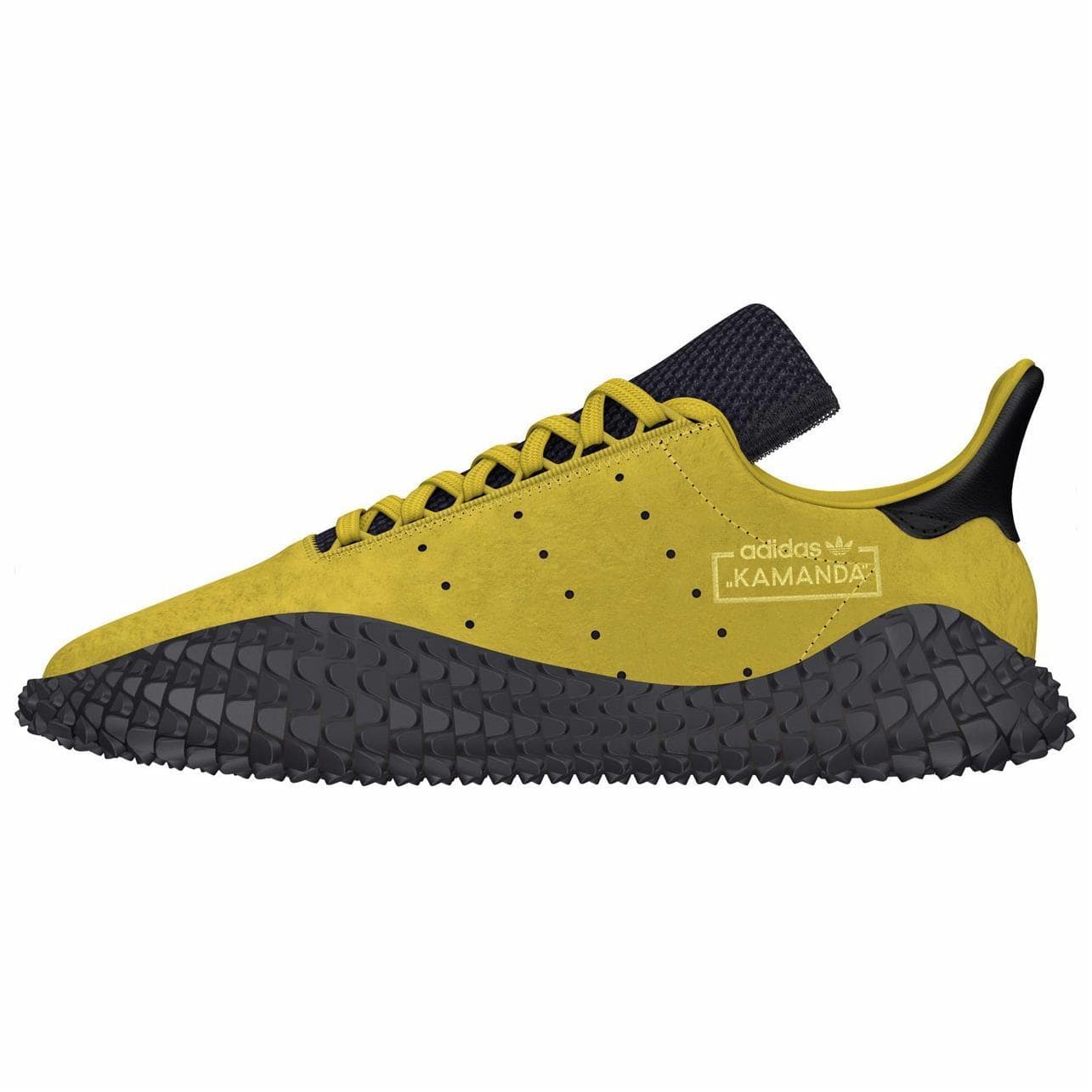 Adidas Originals Kamanda Anti-Slip Wear-Resistant Low-Top Casual Shoes Unisex Yellow Black