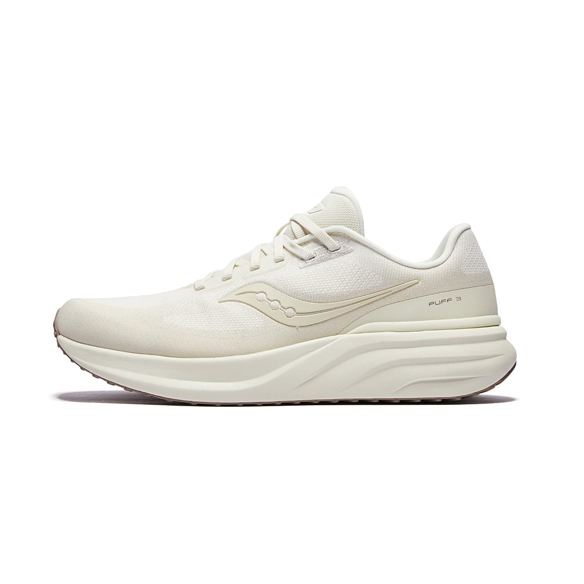 Saucony PUFF 3 Daily Cushion Comfort Low-Top Running Shoes Unisex Beige Coffee