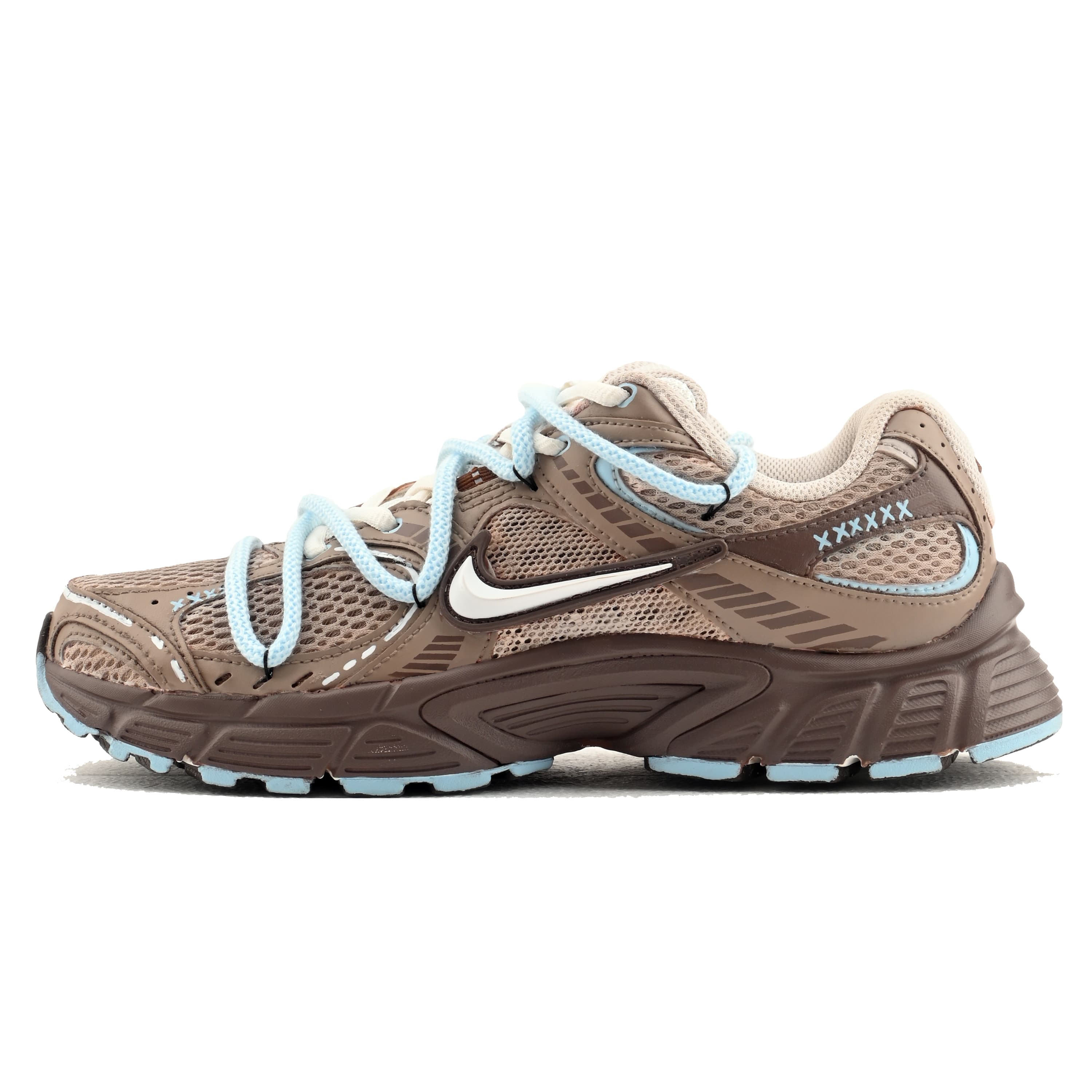 Custom Sneakers Nike V5 RNR 'Brown Blue Island Dream' Low-Top Urban Commuter Running Shoes Women's - Trendy, Comfortable, Worn-In Look