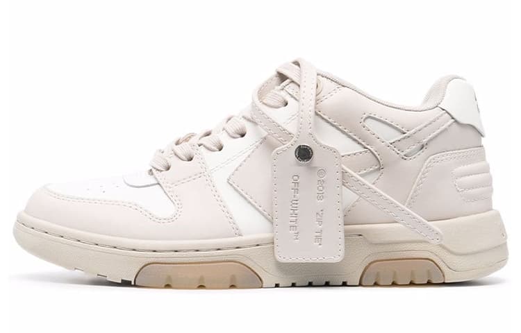 OFF WHITE Out Of Office 'OOO' Low Nude White Women's