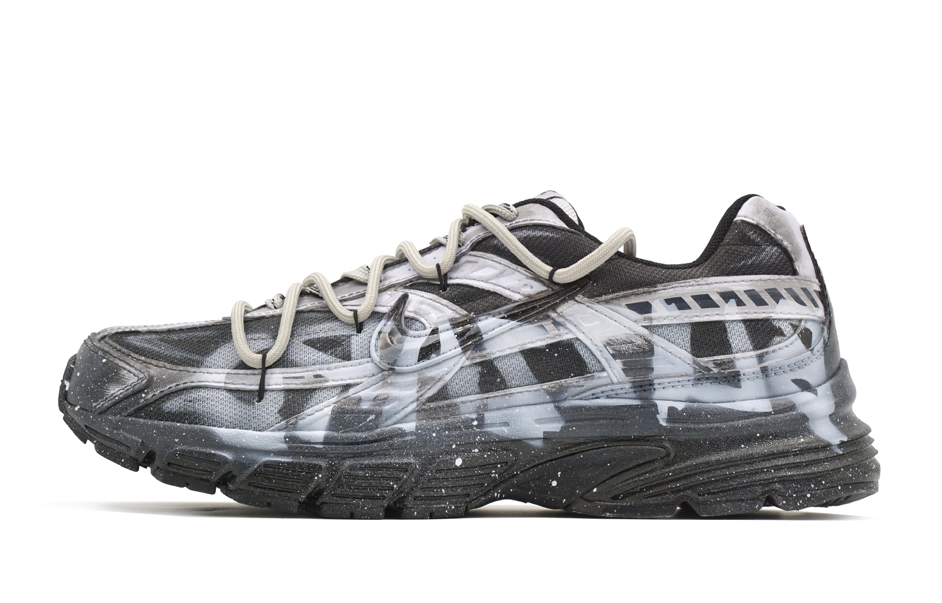 Custom Sneakers Nike Initiator 'Moon Surface' Wasteland Retro Distressed Fashion Trend Tech Workwear Cushion Breathable Support Balance Low-Top Running Shoes Unisex