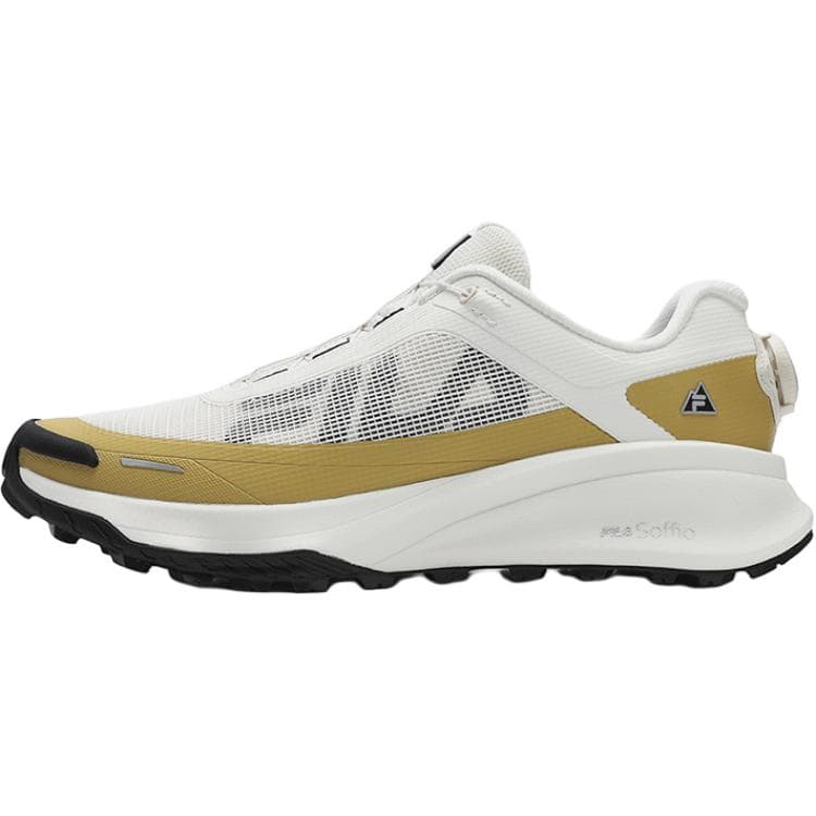 FILA LYNX BOA 3+ Comfortable Fashion Wear-Resistant Low-Top Running Shoes Men's White Yellow