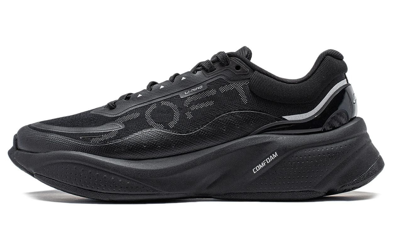 LiNing Cushioned Wear-Resistant Lightweight Low-Top Casual Shoes Women's Black