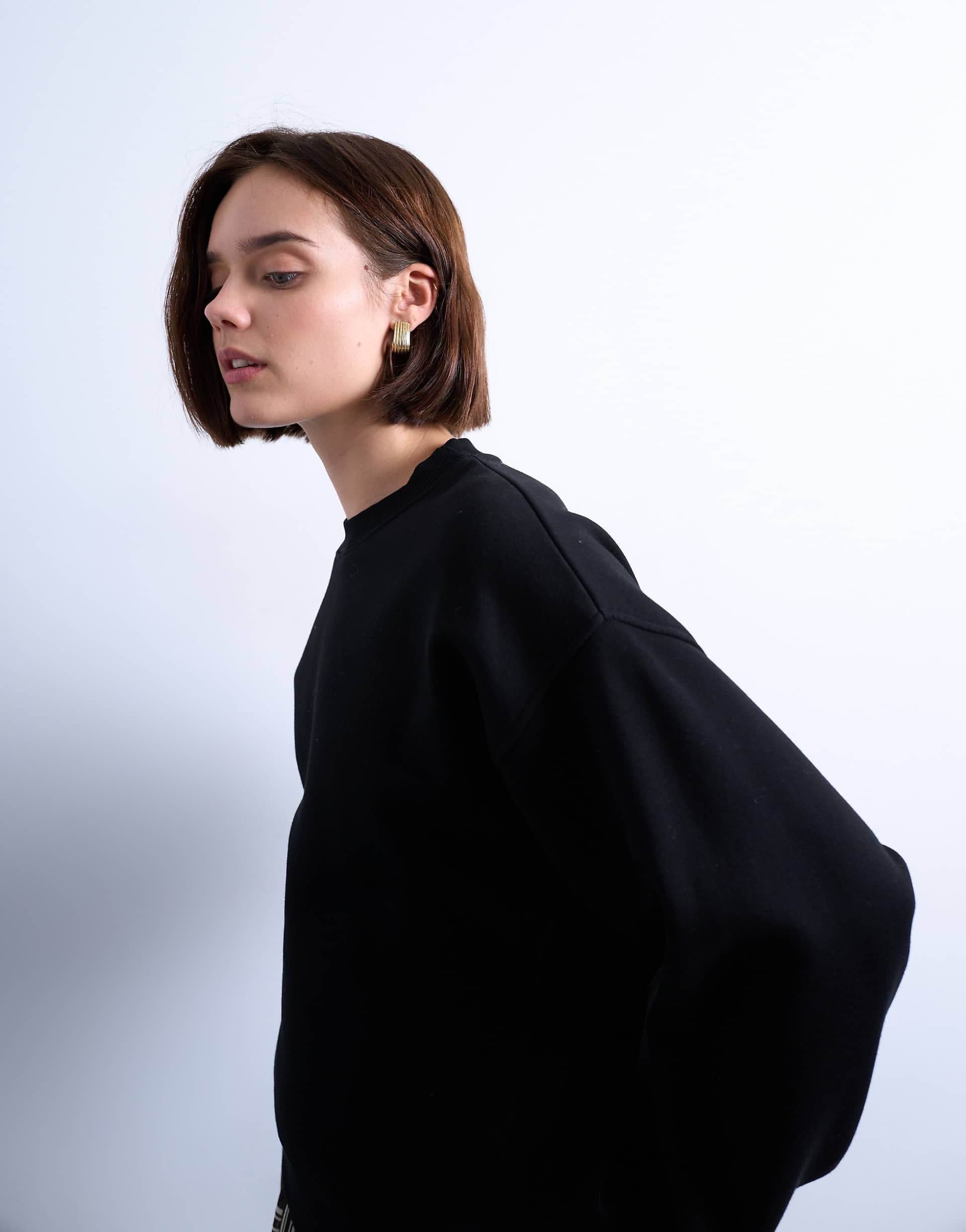 Topshop ultimate sweatshirt in black
