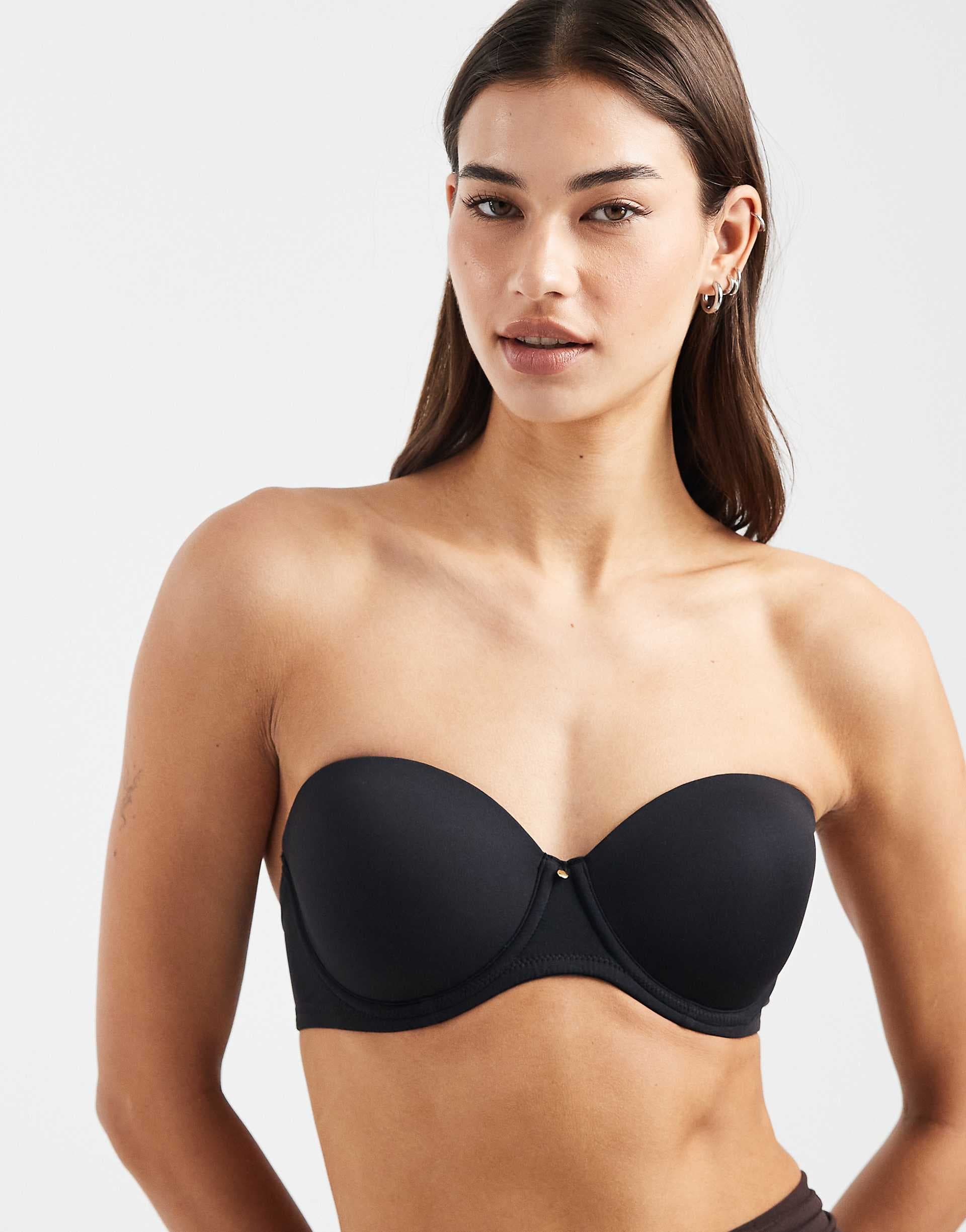 ASOS DESIGN molded multiway underwire bra in black
