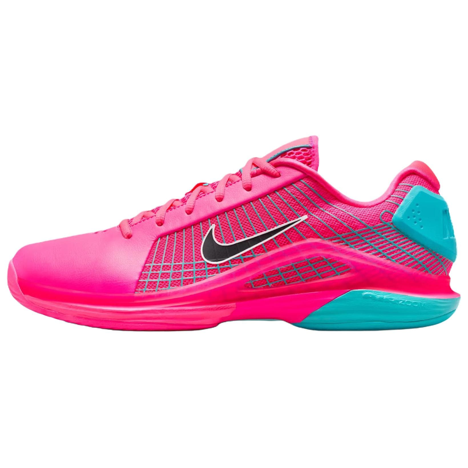 Nike Vapor 12 Hypersmash Comfortable Fit Supportive Cushioning Low-Top Tennis Shoes Men's Deep Bright Pink