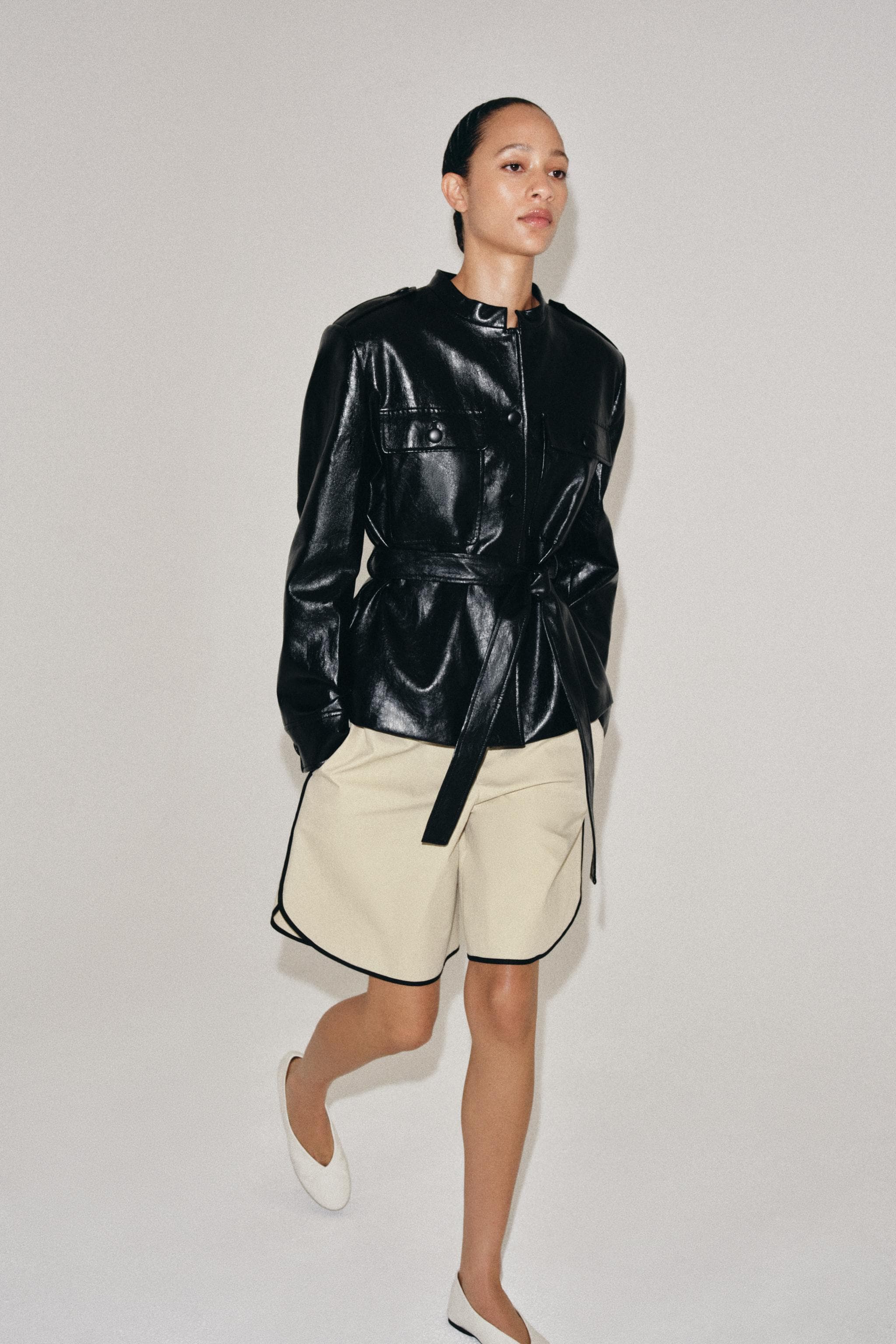 ZW COLLECTION LEATHER EFFECT JACKET