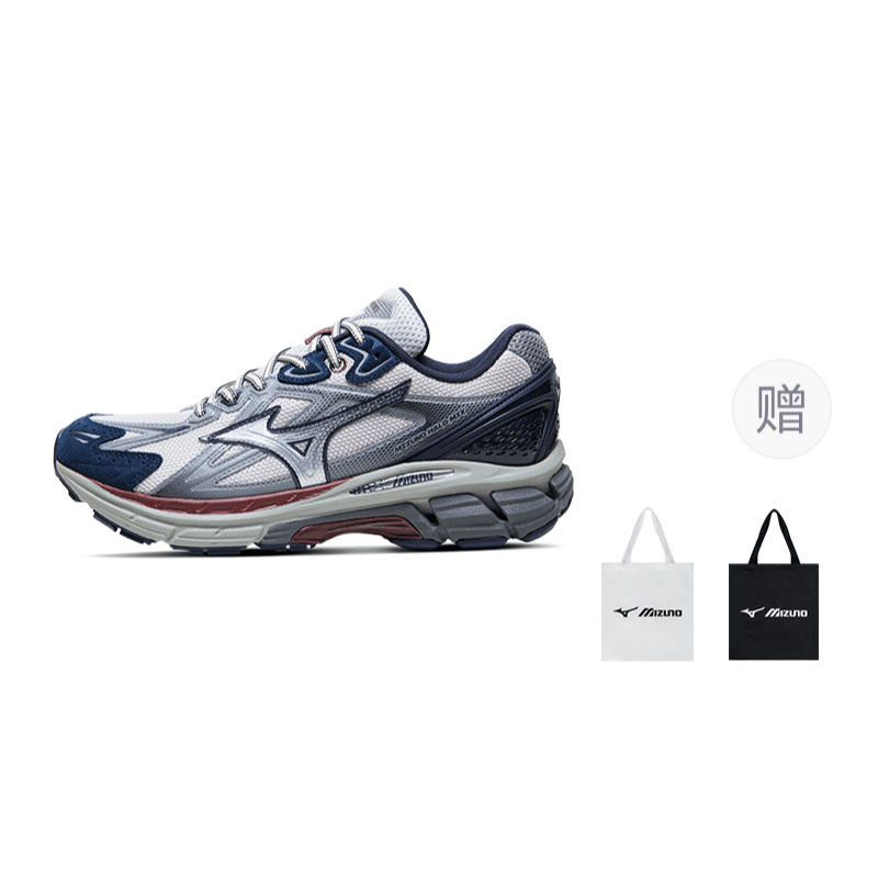 Mizuno Halo Mi Anti-Slip Wear-Resistant Low-Top Running Shoes Unisex Gray Blue