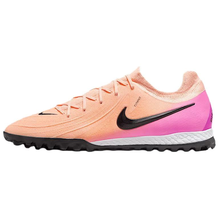 Nike Phantom GX 2 Pro TF Rubber Broken Studs Anti Slip Wear Resistant Soccer Shoes Unisex Pink Black