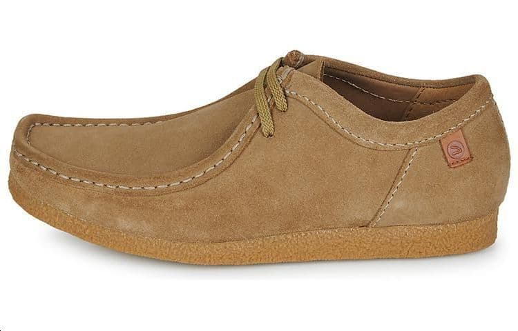 Clarks Suede Round Toe Versatile Casual Shoes Men's Beige