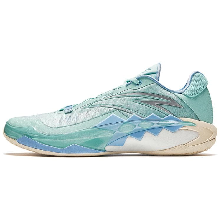 Anta Anti-Slip And Wear-Resistant Support Low-Top Basketball Shoes Men's Green Blue