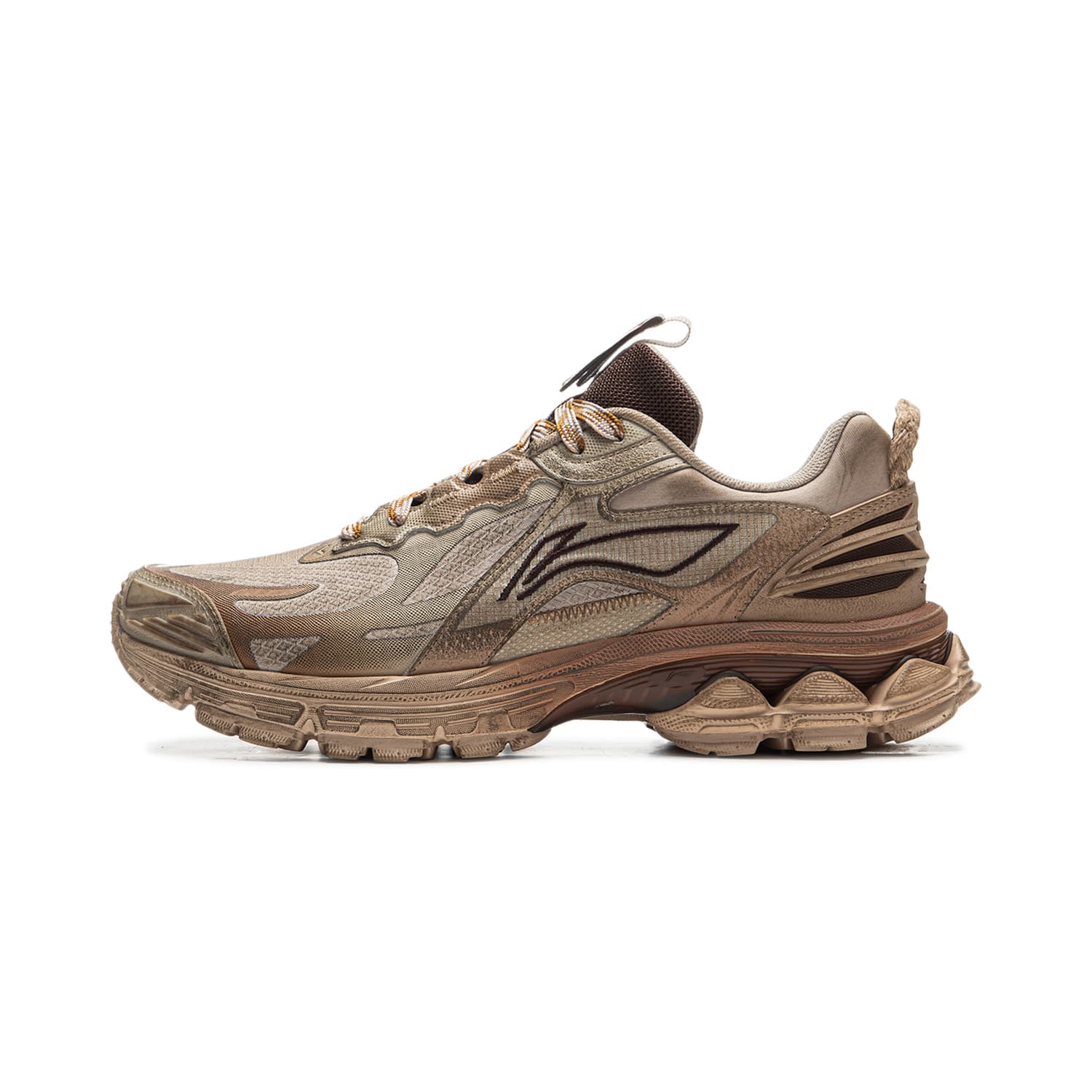 LiNing Fuyao 2.0 Trail Anti-Slip And Wear-Resistant Support Low-Top Sprint Running Shoes Men's Gray