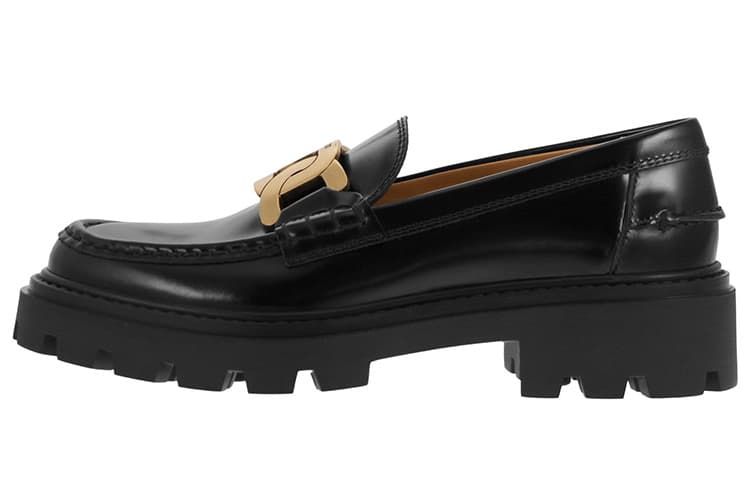 TOD'S Logo Plaque Slip-On Loafers Women's