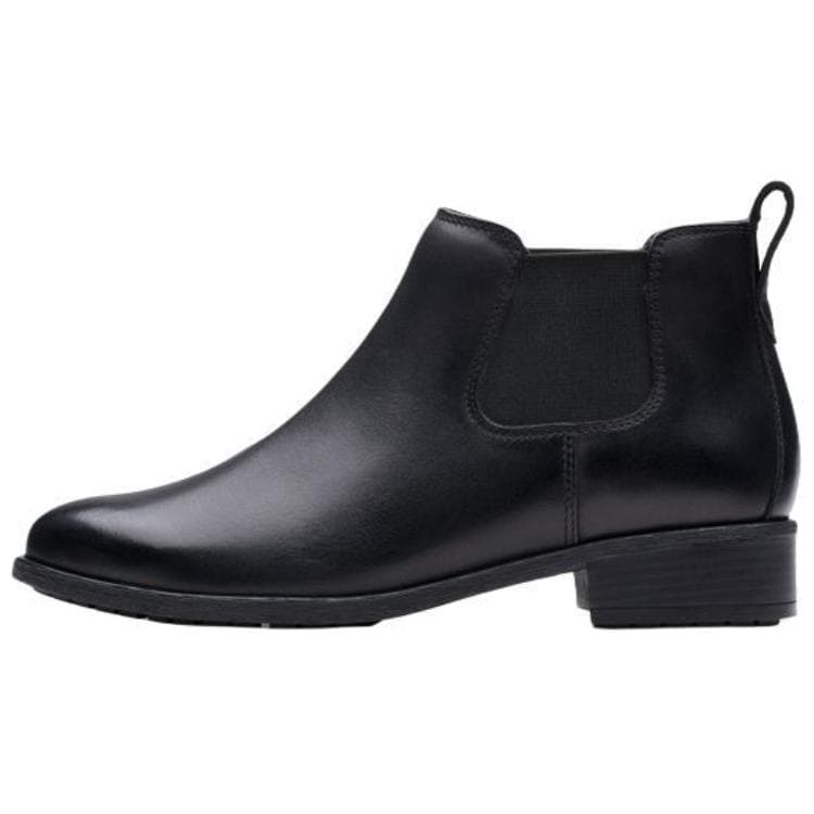 Clarks Short Chelsea Boots Women's Black