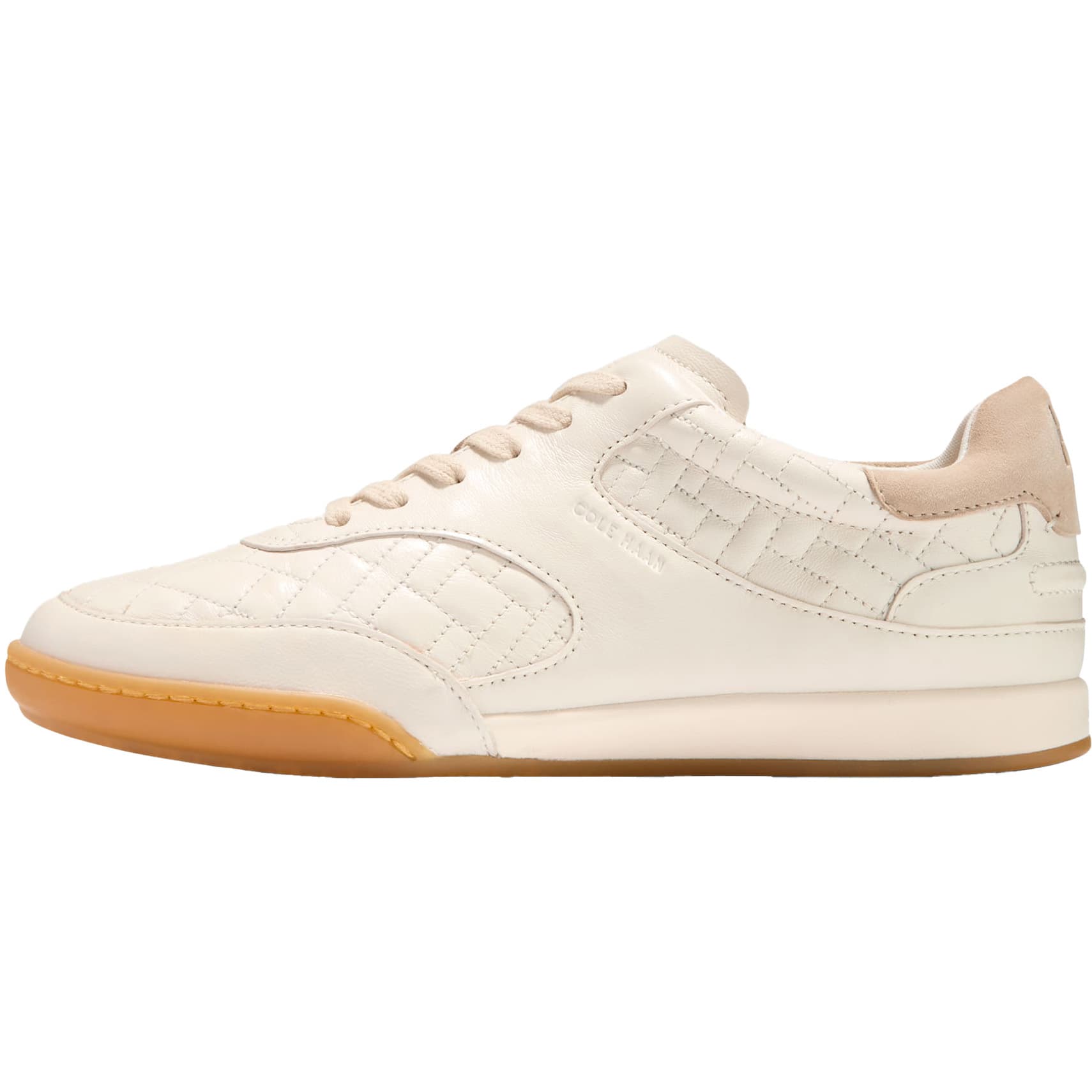 COLE HAAN GRANDPRO Series Sheep Leather Comfortable Soft Sole Round Toe Versatile Low-Top Sneakers Women's White