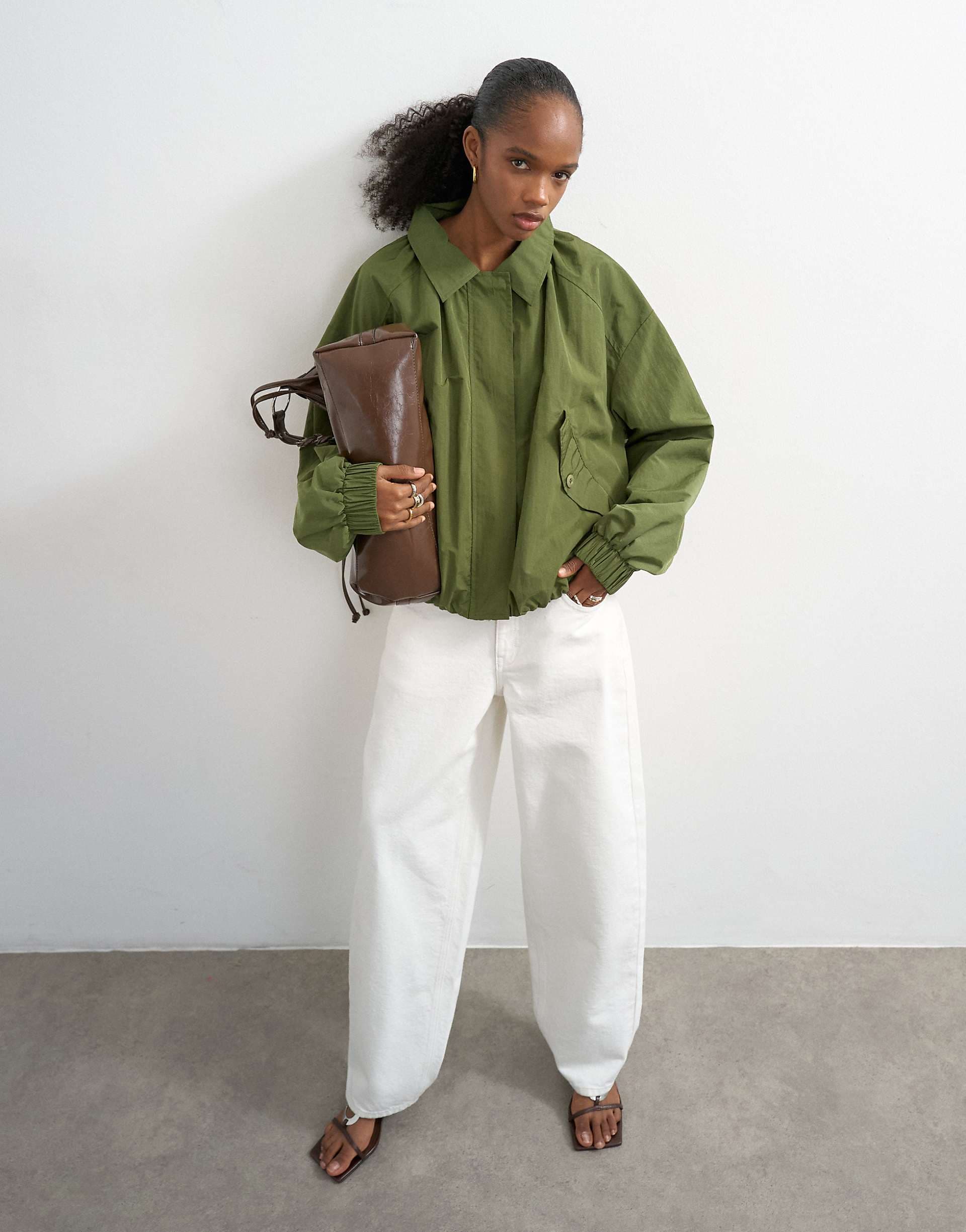 Topshop anorak in khaki