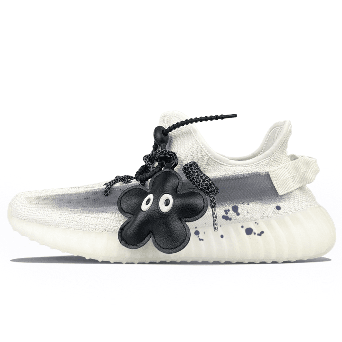 Adidas Originals Yeezy Boost 350 V2 Wear-Resistant Slip-Resistant Low-Top Casual Shoes Unisex Gray White