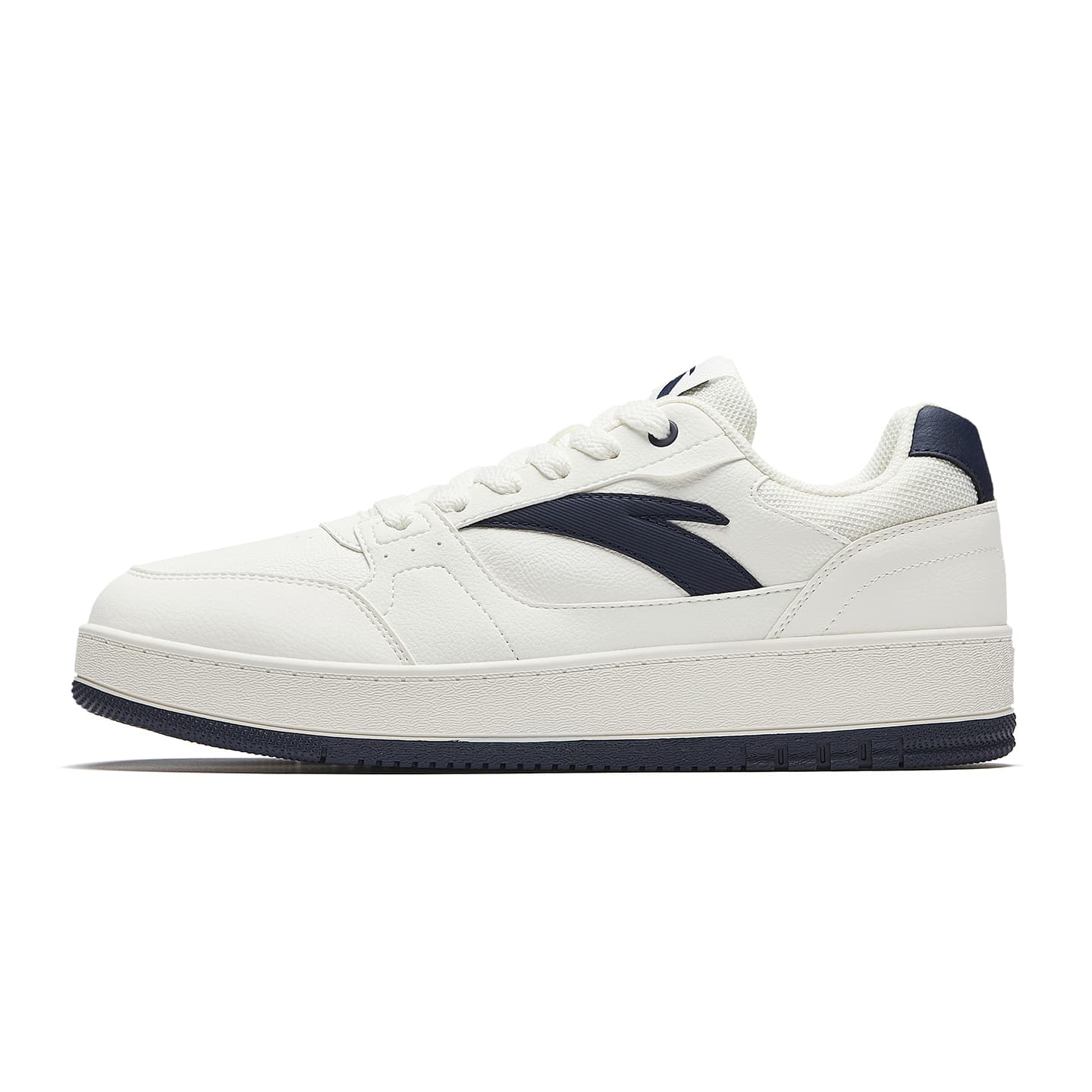 Anta OG Versatile Comfortable Fashion Wear-Resistant Breathable Low-Top Skate Shoes Men's Ivory White/Deep Blue Black