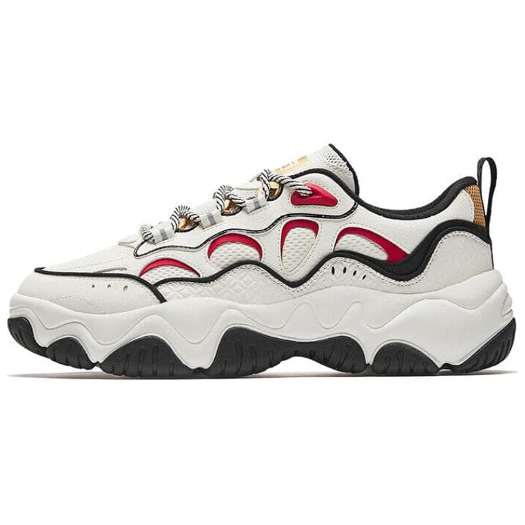 Anta Good Things Happen Non-slip Lightweight Low-Top Casual Shoes Men's White Black Red