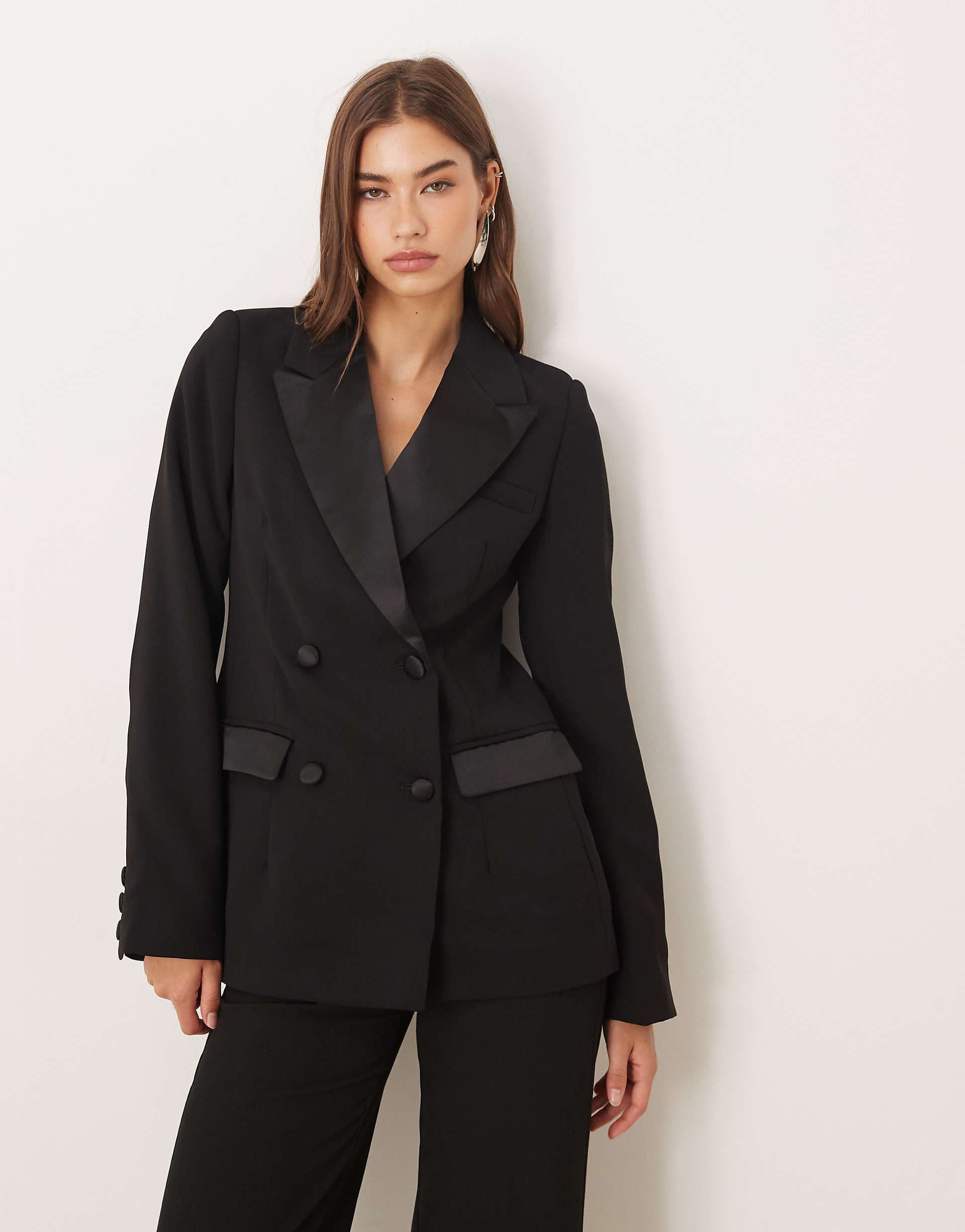 Nobody's Child tuxedo blazer in black
