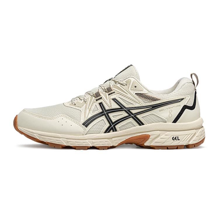 ASICS Gel-Venture 8 Comfort Versatile Low-Top Running Shoes Men's Off-White