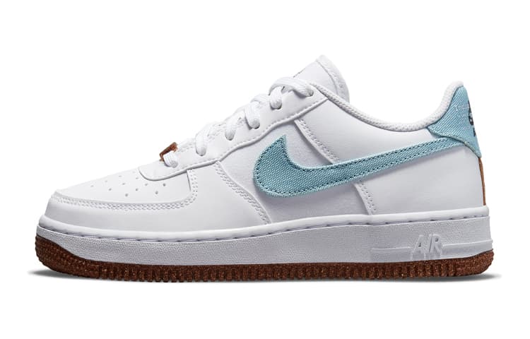 Nike Air Force 1 Low LV8 Indigo Canvas Cork White GS