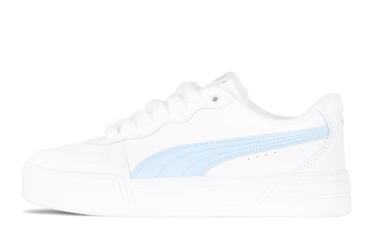 Custom Sneakers PUMA Skye 'Sea Salt Blue Candy' Campus Style Macaron Pure Style Commute Slip-Resistant Lightweight Breathable Height-Increasing Low-Top Skate Shoes Women's White Blue