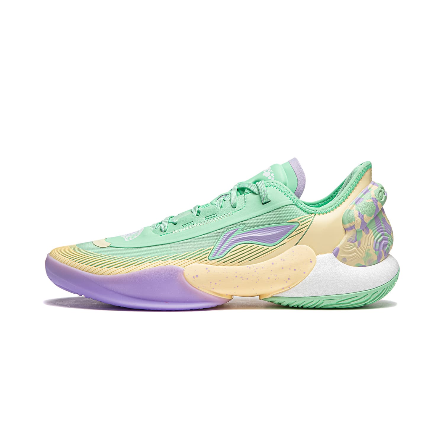 LINING Yushuai 18 V2 Basketball Shoes Men Low-Top Green Yellow