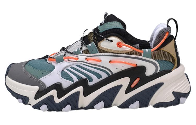 LI-NING X-Claw Cushioned Slip-Resistant Low-Top Casual Lifestyle Shoes Women's Brown Green Orange