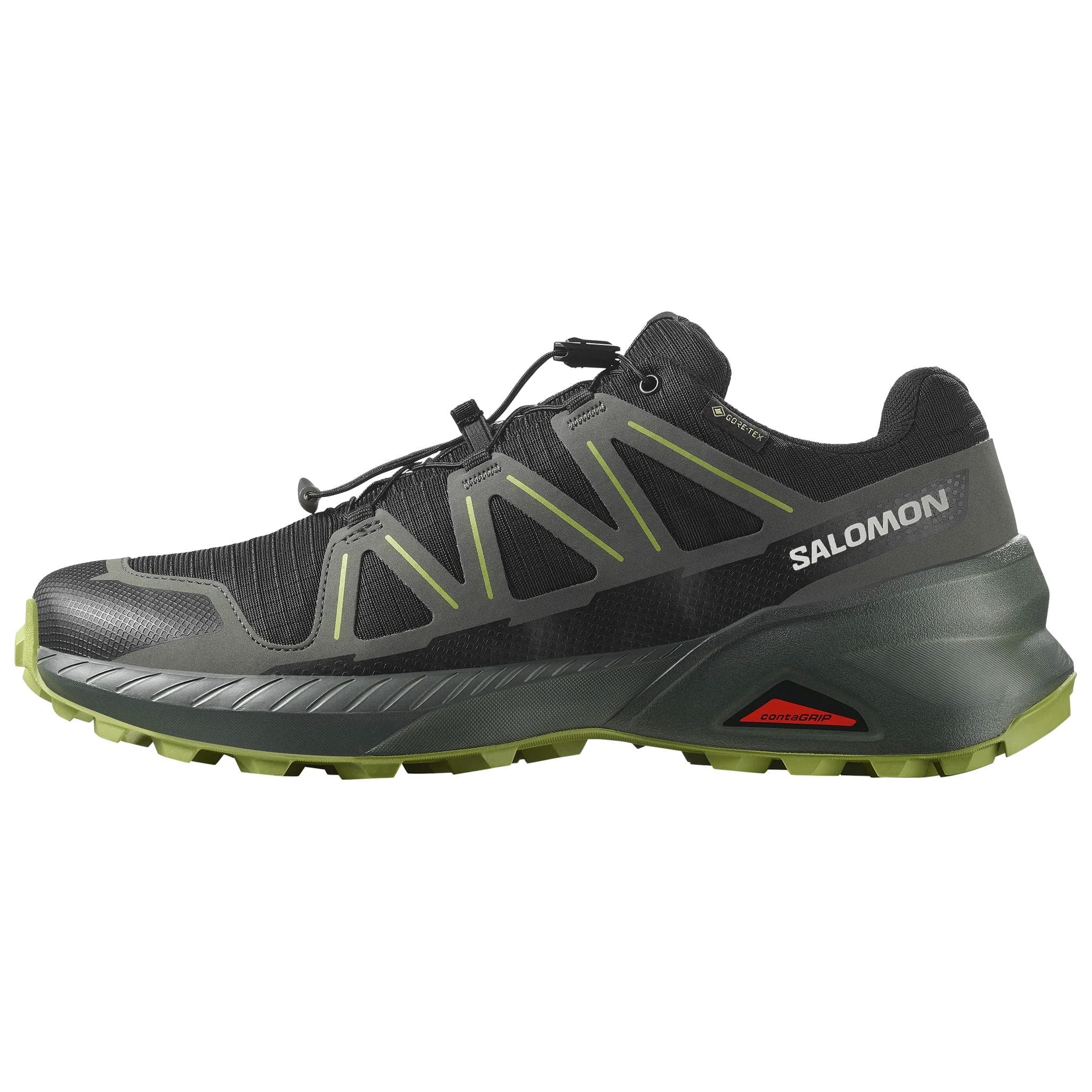SALOMON Men's Speedcross Peak GTX Comfort Anti-Slip Wear-Resistant Low-Top Trail Running Shoes Black Green