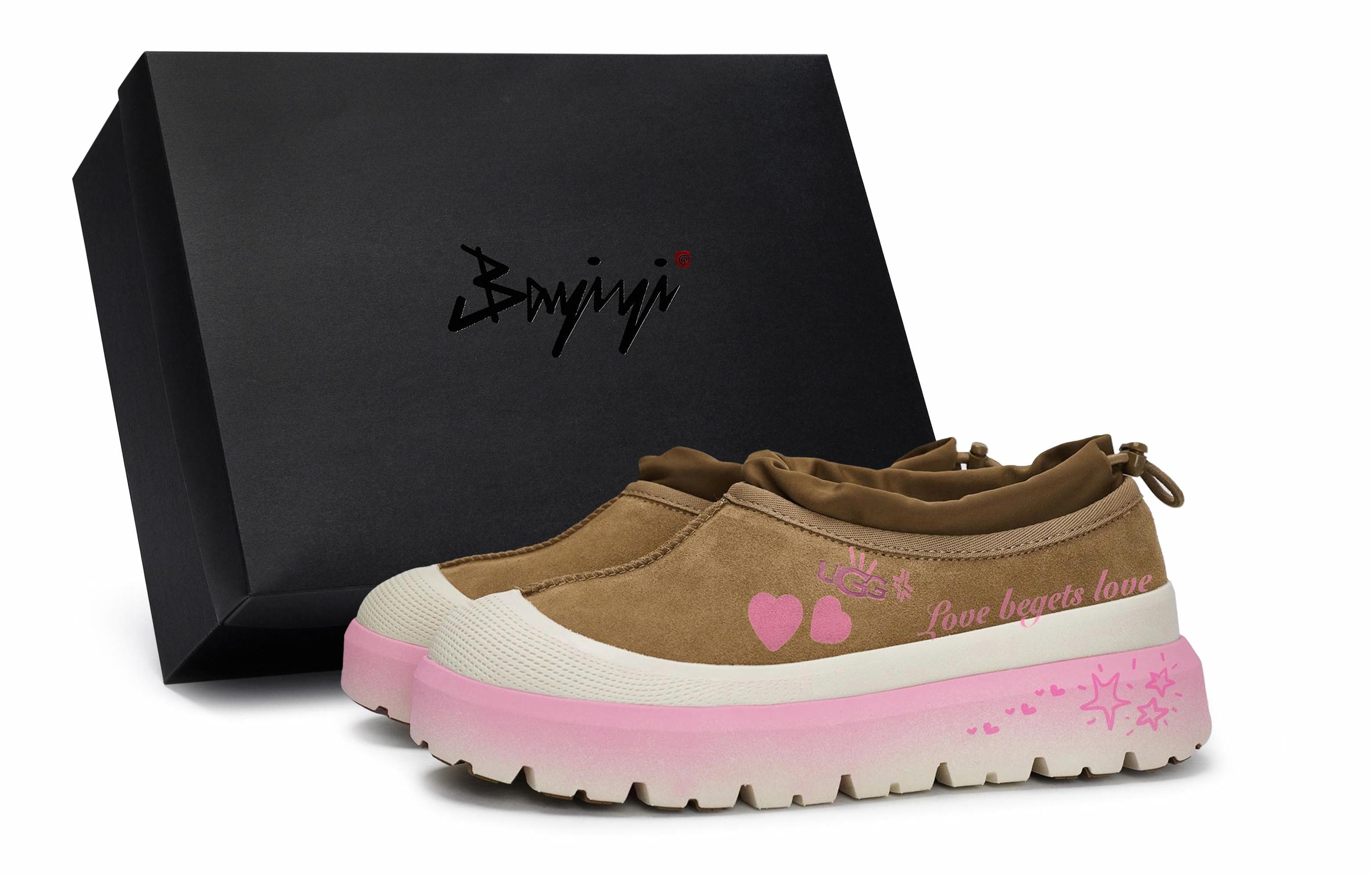 UGG 811 Manufacture Star Dream Whisper Slip-Resistant Low-Top Casual Shoes Men's Chestnut Brown Pink