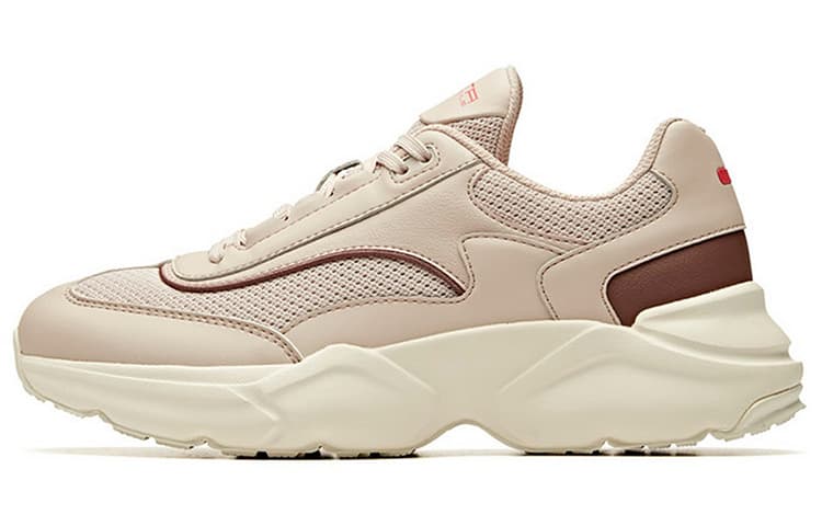 Anta Lifestyle Series Fashion Versatile Cushioning Anti-Slip Wear-Resistant Breathable Low-Top Dad Shoes Women's Dusty Mauve